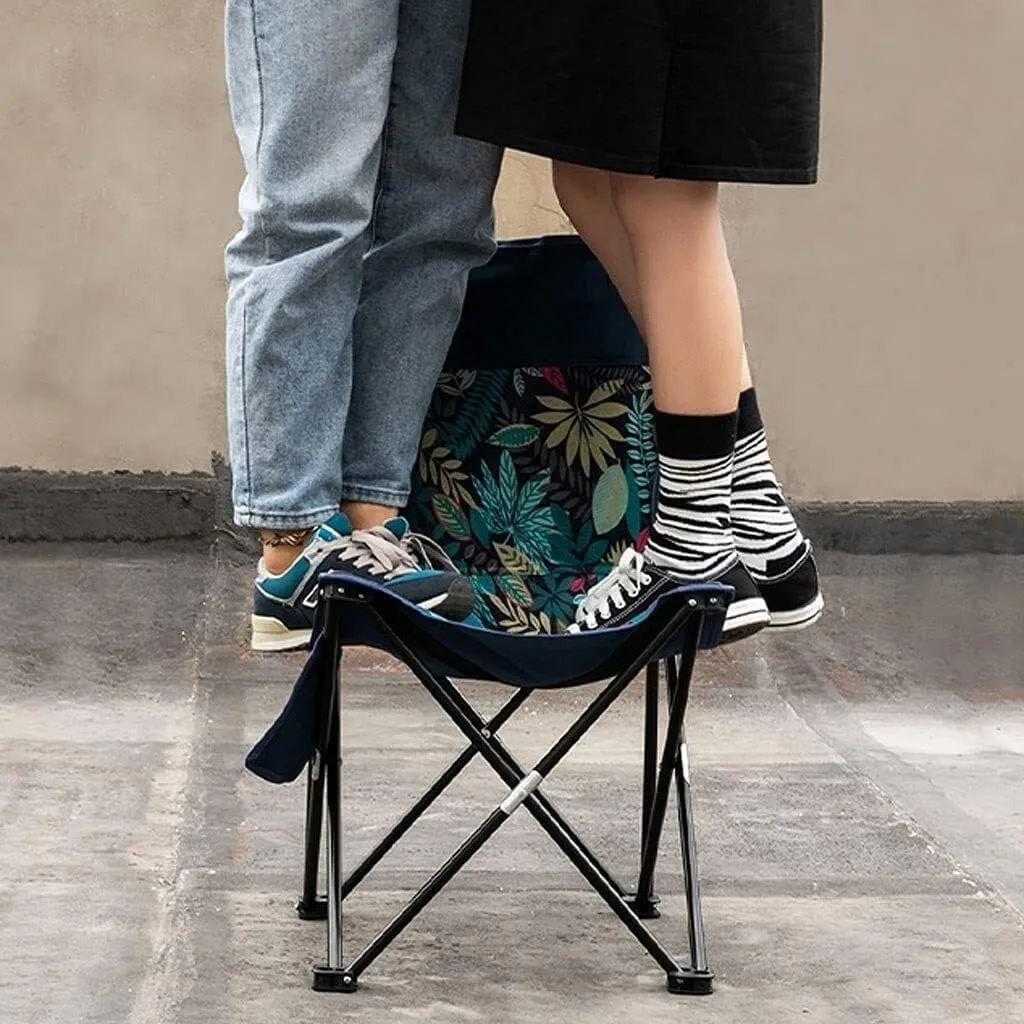 Ultralight Camping Chair Portable Folding Chair, Heavy-Duty 330 Pounds Support, with Storage Bag - Blue (36 * 36 56CM)(36 * 36 * 56CM)