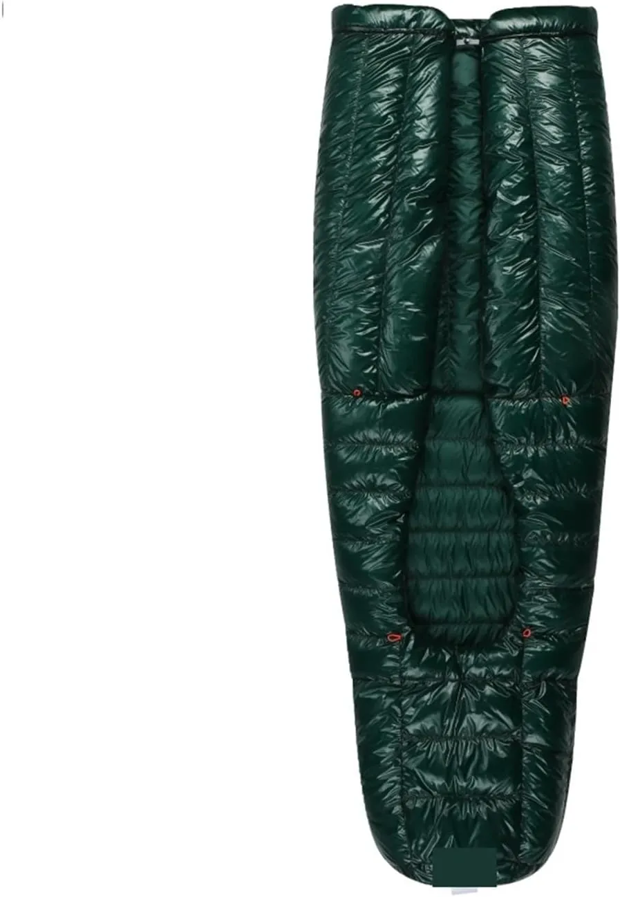 Ultralight Down Sleeping Bag -5°F 800FP for Winter Camping & Hiking, 10D Fabric, Windproof Twilight Quilt(Twilight II-White-L)