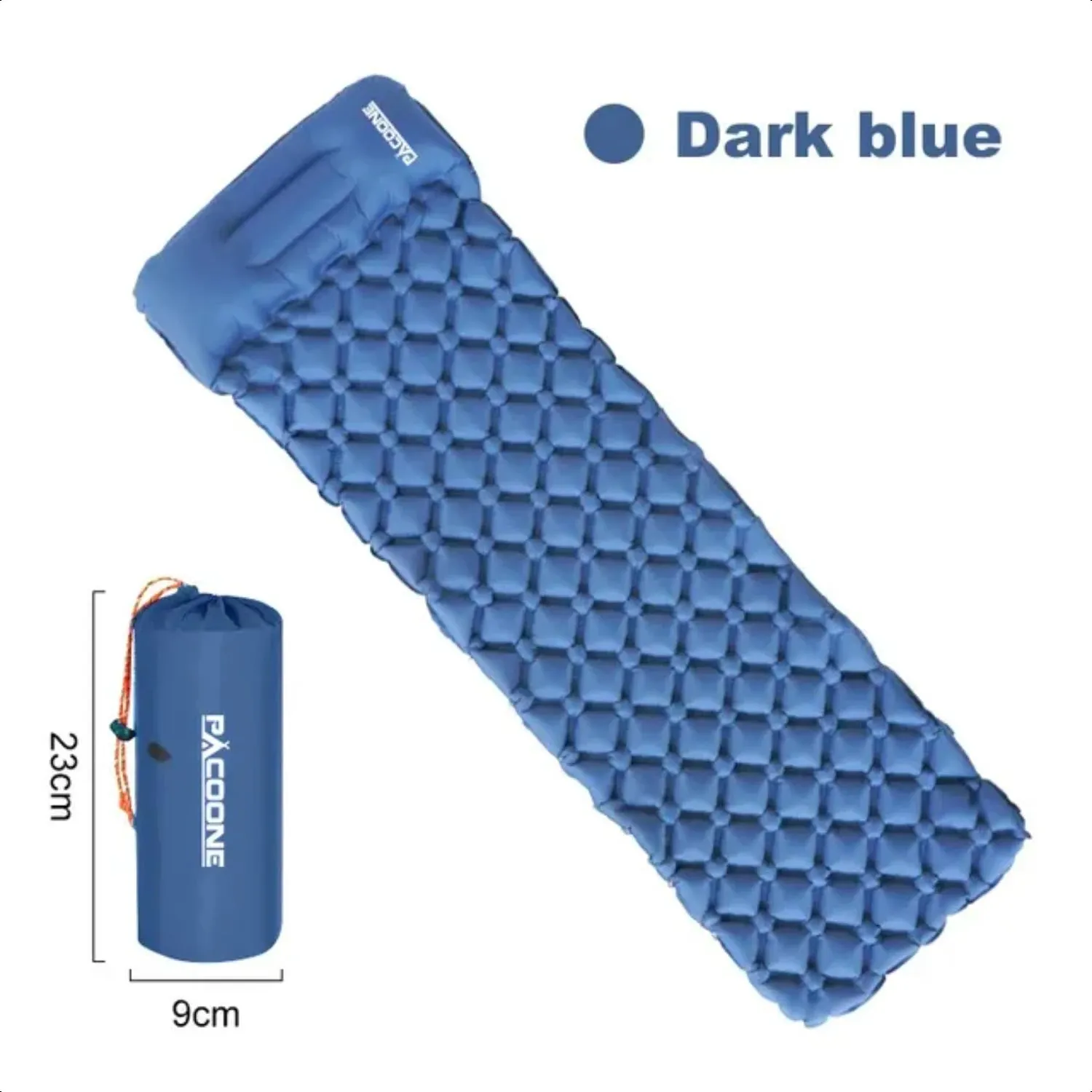 Ultralight Folding Inflatable Sleeping Pad with Pillows for Camping and Travel