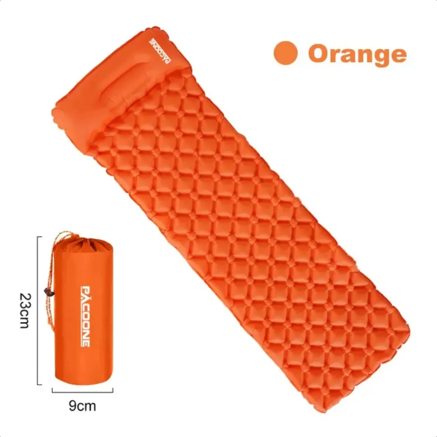 Ultralight Folding Inflatable Sleeping Pad with Pillows for Camping and Travel