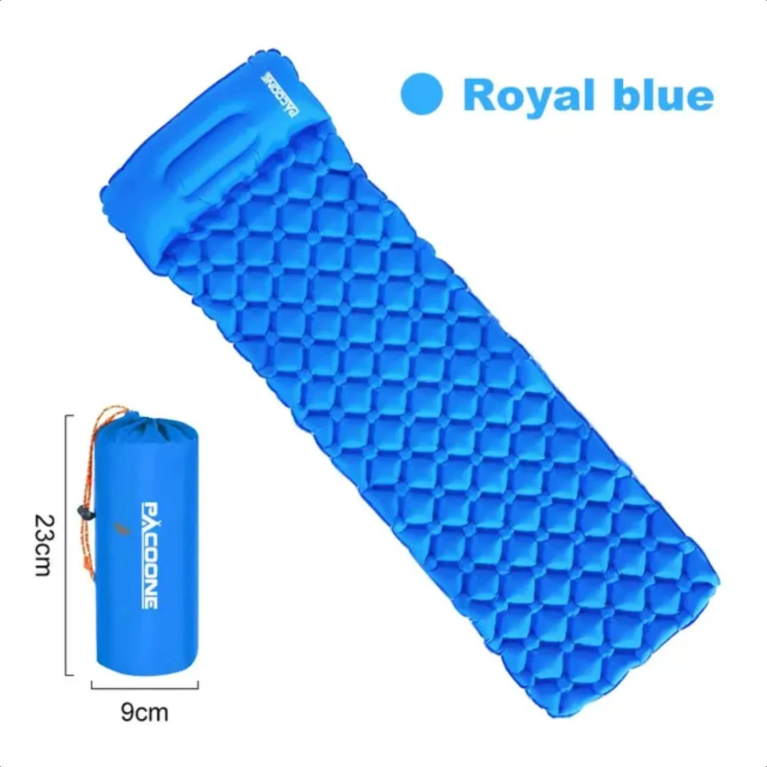 Ultralight Folding Inflatable Sleeping Pad with Pillows for Camping and Travel