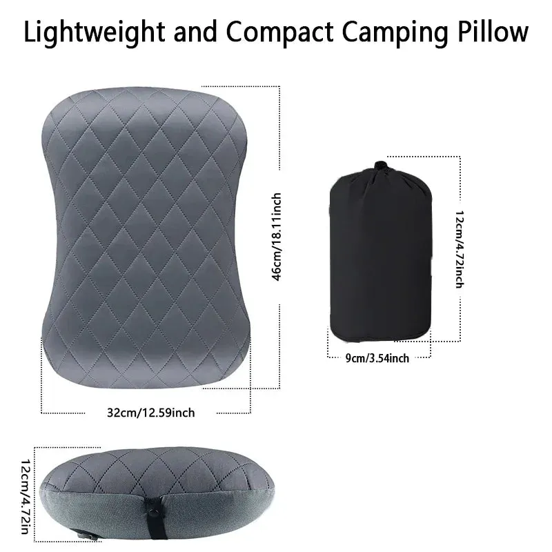 Ultralight Inflatable Camping Pillow – Upgraded Neck & Lumbar Support for Backpacking & Travel