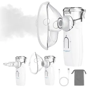 Ultrasonic Portable Nebulizer, USB Rechargeable Portable Nebulizer with Mouthpiece, Nebulizer Machine for Adults & Kids with Auto Clean, Travel, Home, Daily use