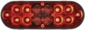United Pacific 6" Oval Combo Light with 14 LED S/T/T Light & 16 LED Back-Up Light - Red Lens