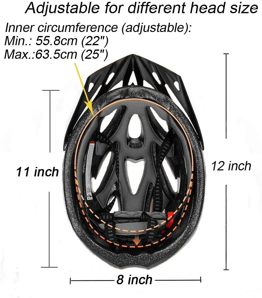UPANBIKE Adult Bike Helmet - One-Piece Adjustable Safety Protection for Mountain & Road Bikes