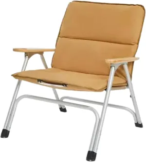 Upholstered Camping Chairs Aluminum e Picnic Chairs Versatile Folding Compact Chair with Wooden Armrests for Outdoor Camp