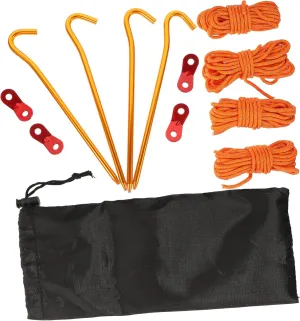 UPKOCH 1 Set Tent Stakes Set Durable Ground Nails with Ropes Bag for Camping Unique Bottom Design for Secure Tent Fixing Windy Days Lightweight Portable for Outdoor Use
