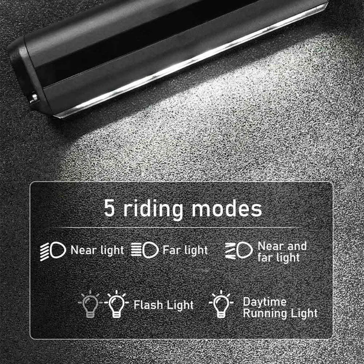 USB Rechargeable Bicycle Light Aluminum Alloy High Brightness LED Front Bike Lamp