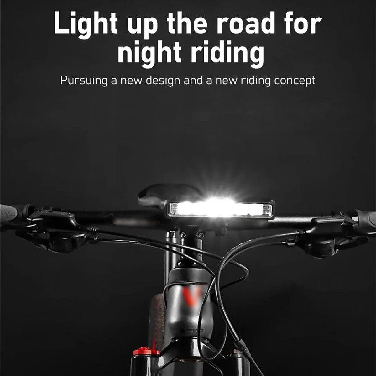 USB Rechargeable Bicycle Light Aluminum Alloy High Brightness LED Front Bike Lamp