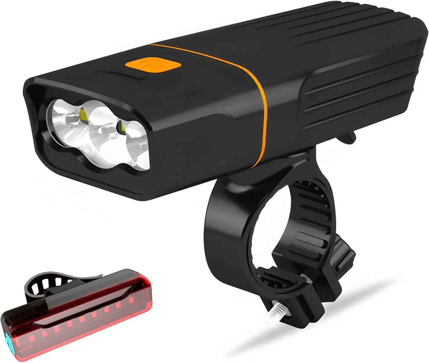 USB Rechargeable Bike Light Front, Bright 3 Led Runtime 10hrs Waterproof Bicycle Headlight and Taillight, Free Bike Tail Light, Cycling Safety Flashlight