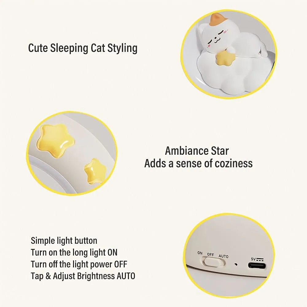 USB Rechargeable Cat Night Light