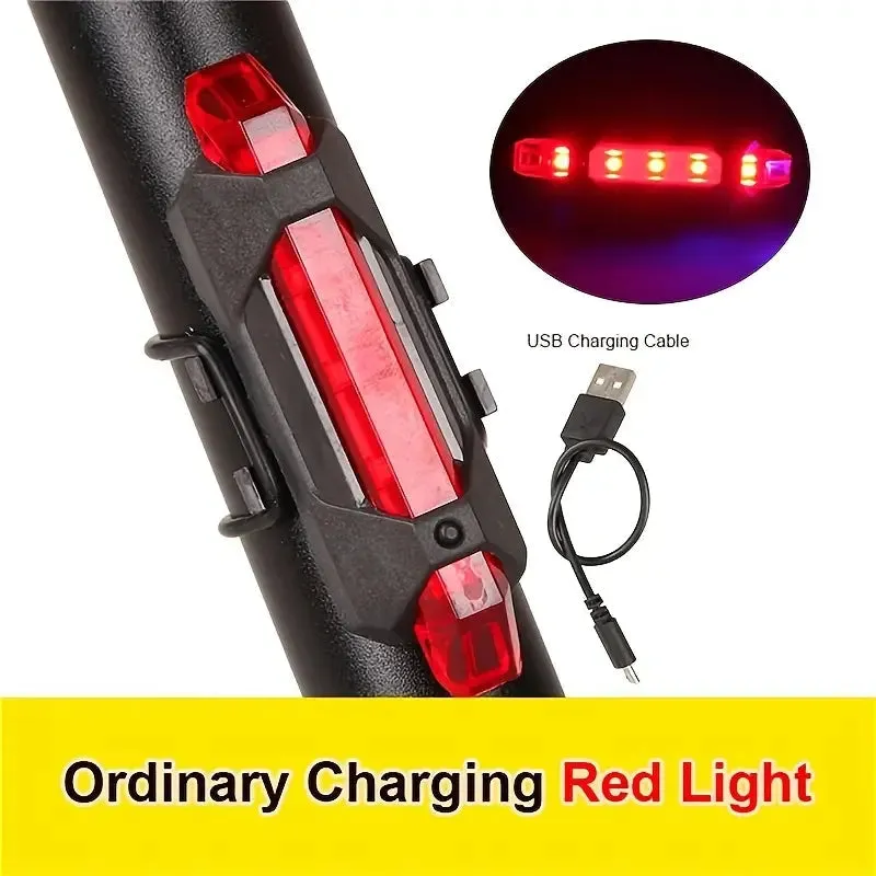USB Rechargeable LED Bike Tail Light - 4 Flashing Modes For Safety And Visibility