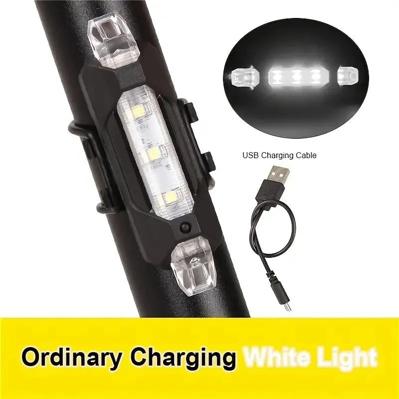 USB Rechargeable LED Bike Tail Light - 4 Flashing Modes For Safety And Visibility