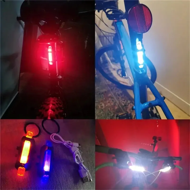 USB Rechargeable LED Bike Tail Light - 4 Flashing Modes For Safety And Visibility