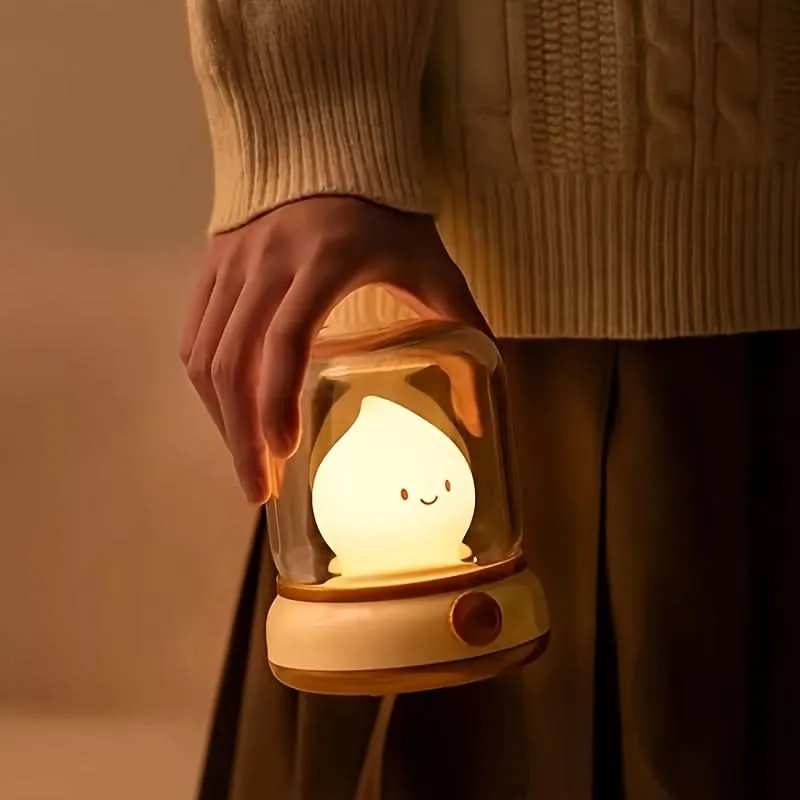 USB Rechargeable LED Night Light, Adjustable Brightness