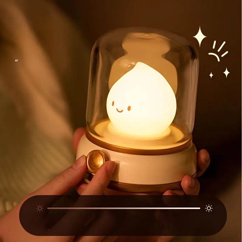 USB Rechargeable LED Night Light, Adjustable Brightness