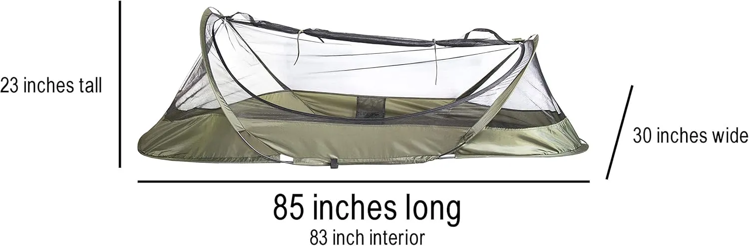 USGI Industries Bivy Tent | Lightweight Single Person Sleeping Net System for Outdoors, Camping, Survival, Hiking, Backpack | Mesh Protection