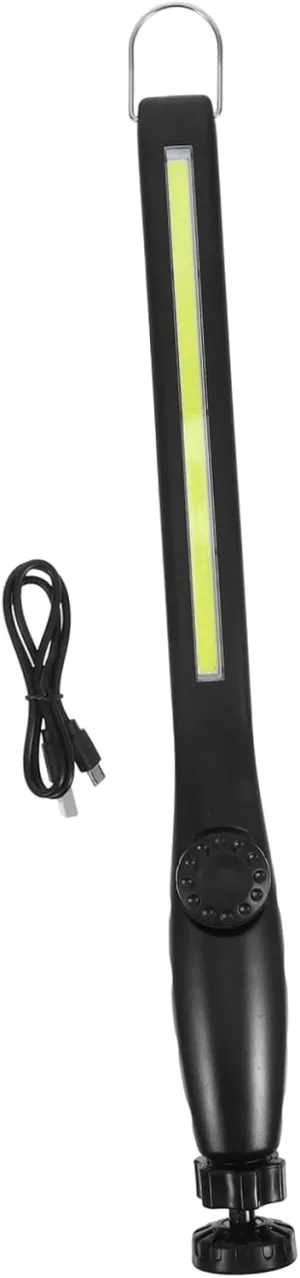 Vaguelly USB Rechargeable Led Work Light Portable Handheld Flashlight with Magnetic Base Hook for Camping Car Repair and Home Use Extended Battery Life Efficient Illumination