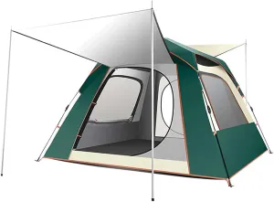 VejiA Instant Pop-Up Camping Tent for 3-8 People Lightweight Tent Double Layer Family Tent with Carrying Bag for Outdoor Camping Hiking Climbing Fishing Sur, Dark Green