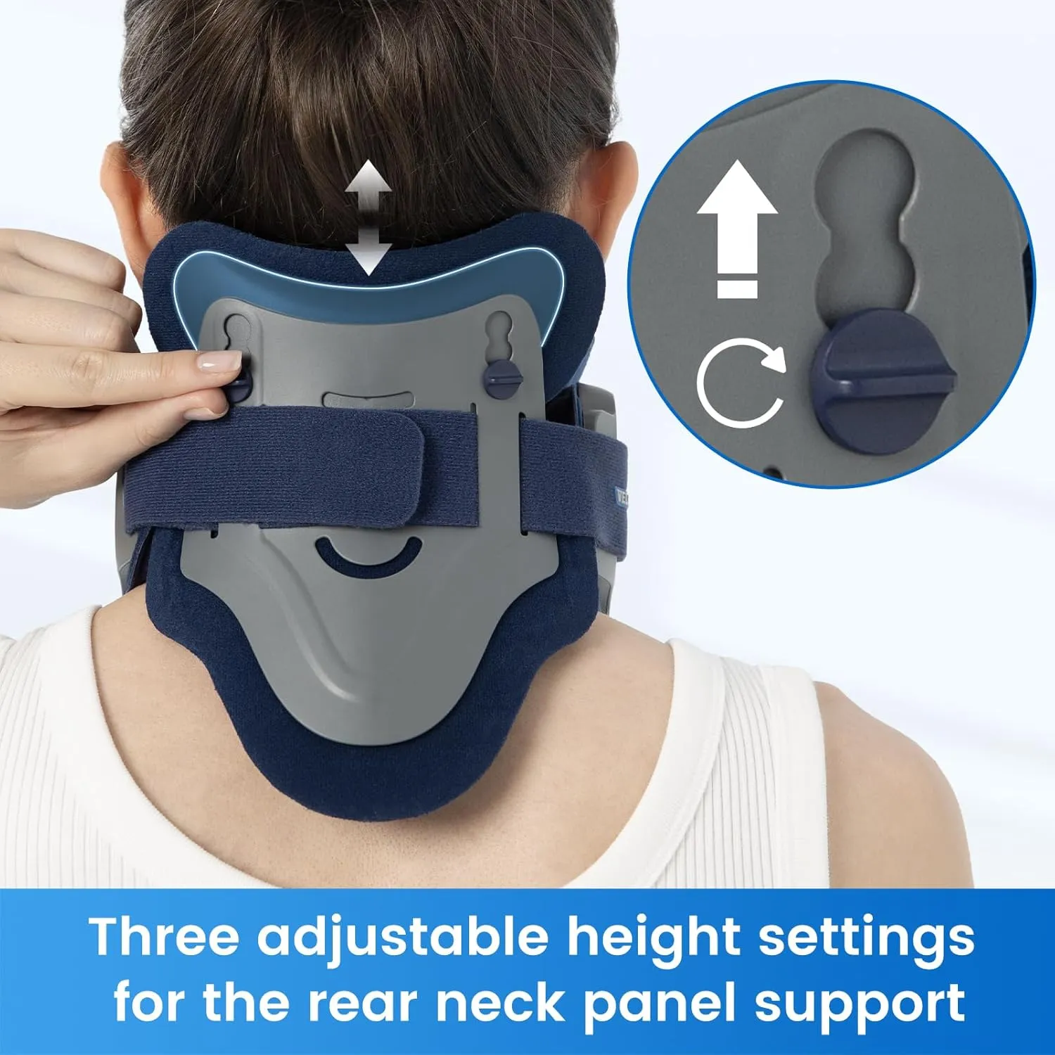 Velpeau Neck Brace for Neck Pain and Support, Soft Cotton Pads, Cervical Collar Restricting Cervical Motion, Relieves Discomfort and Spine Pressure (Neck circumference 11.5-16.5", Foam Pads Version)
