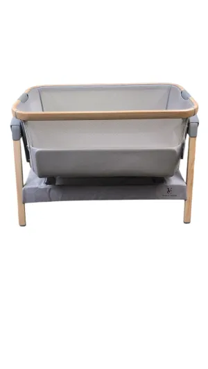 Venice Child California Dreaming Portable Bedside Bassinet, Grey/Wood