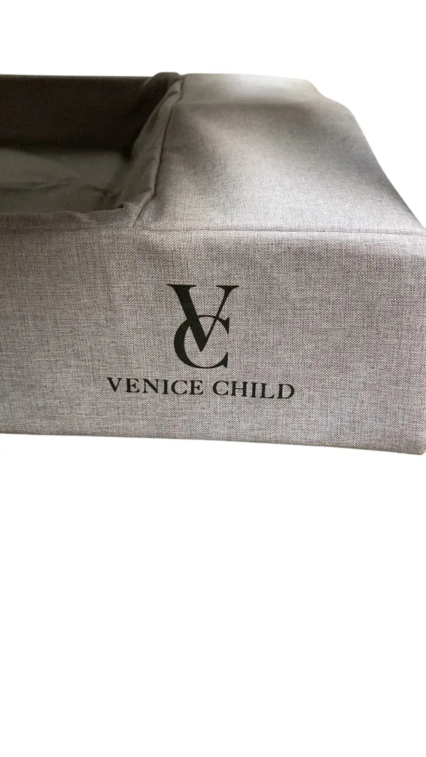 Venice Child California Dreaming Portable Bedside Bassinet, Grey/Wood