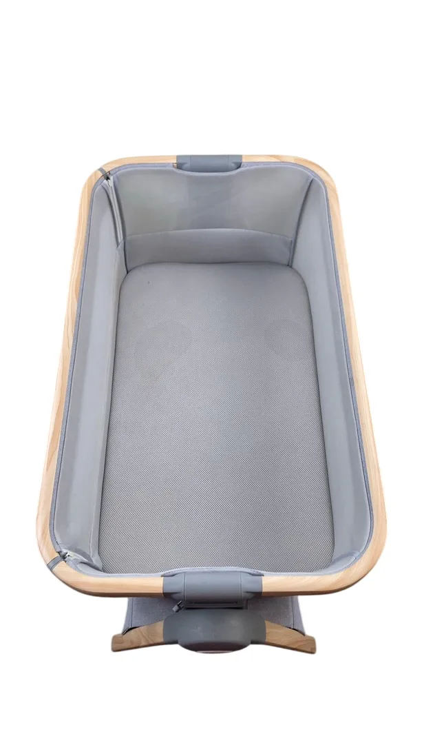 Venice Child California Dreaming Portable Bedside Bassinet, Grey/Wood