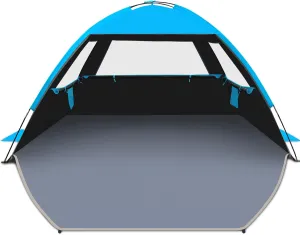 Venustas Beach Tent Sun Shelter for 3-10 Person, UPF 50  UV Protection Canopy, Lightweight and Easy Setup Cabana, Portable Beach Shade