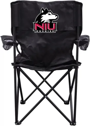 VictoryStore Outdoor Camping Chair - Northern Illinois University Huskies Black Folding Camping Chair with Carry B