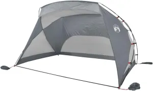 vidaXL Beach Tent Gray 107.9"x70.1"x66.9"/58.3" 185T Polyester, Tent, Garden Tent, Outdoor shelter, Camping Tent, Camping shelter, Garden shelter