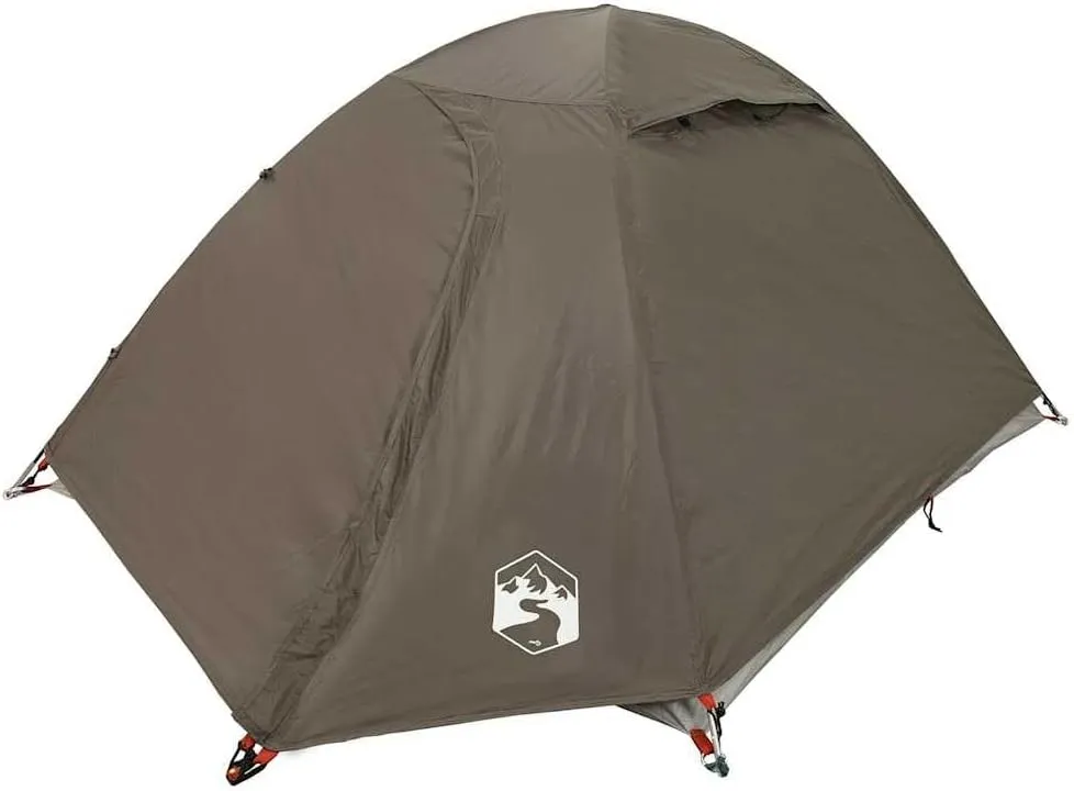 vidaXL Camping Tent Dome 2-Person Olive Green Waterproof