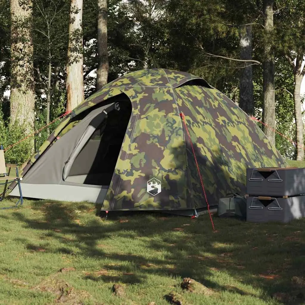 vidaXL Camping Tent Dome 2-Person Olive Green Waterproof