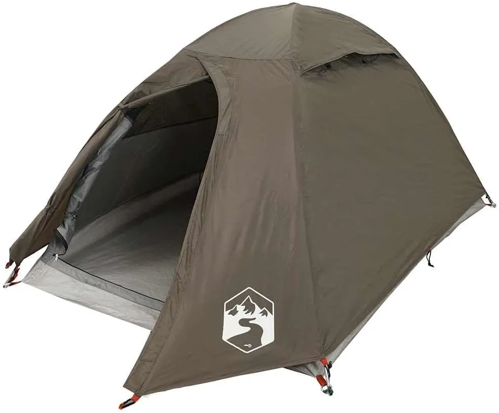 vidaXL Camping Tent Dome 2-Person Olive Green Waterproof