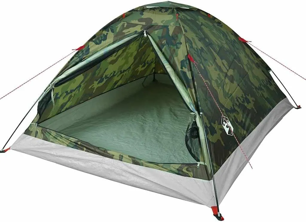 vidaXL Camping Tent Dome 4-Person Camouflage Waterproof