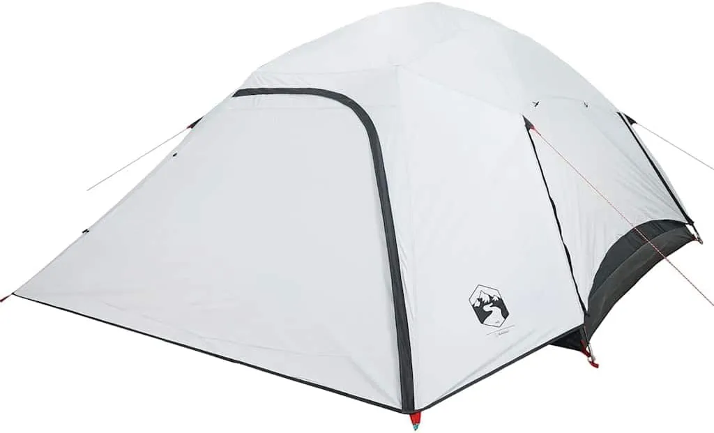 vidaXL Family Tent Dome 6-Person White Blackout Fabric Waterproof