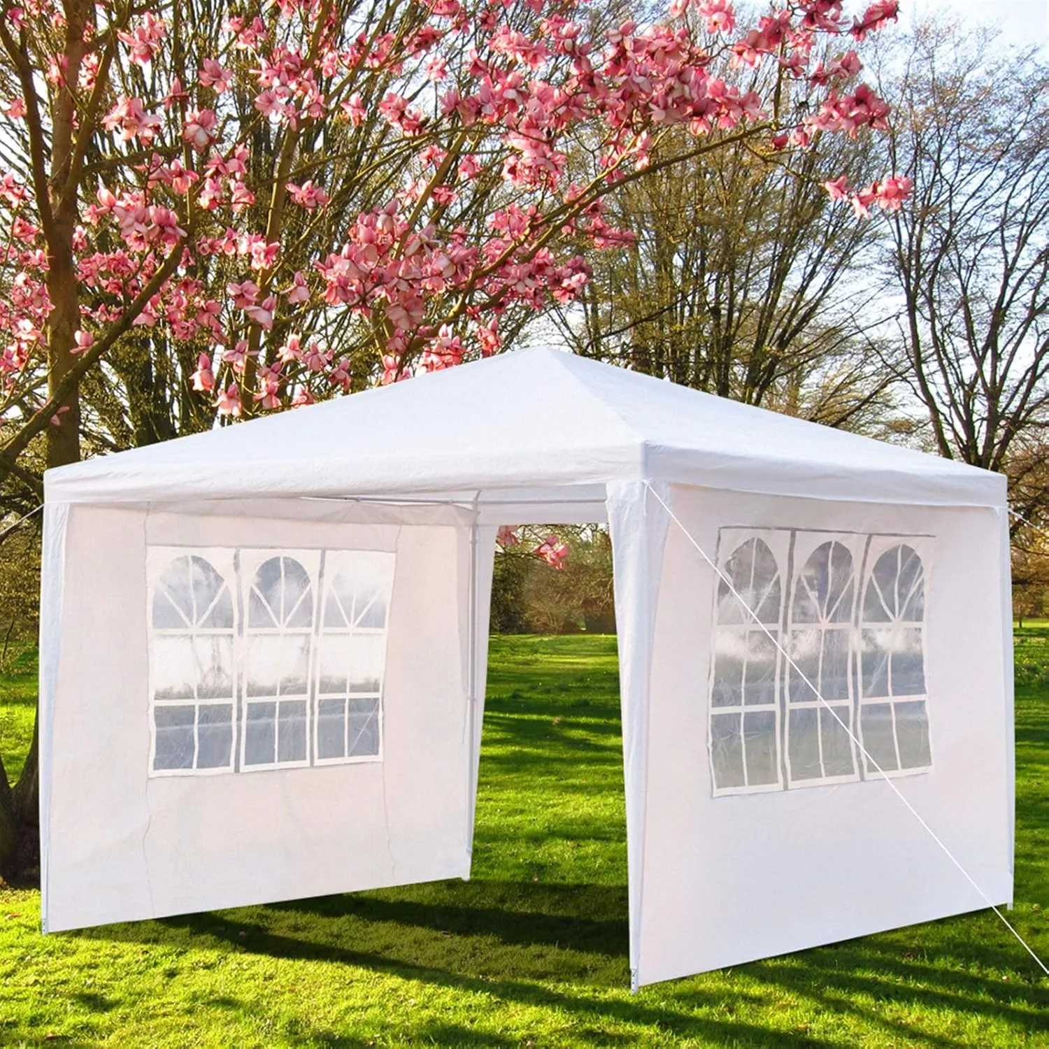 Waterproof Canopy,Waterproof Tent with Spiral Tubes,UV Block Sun Shade Canopy,Portable Instant Shade Tent,Hybrid Pop-Up Lightweight Base Leg (C)