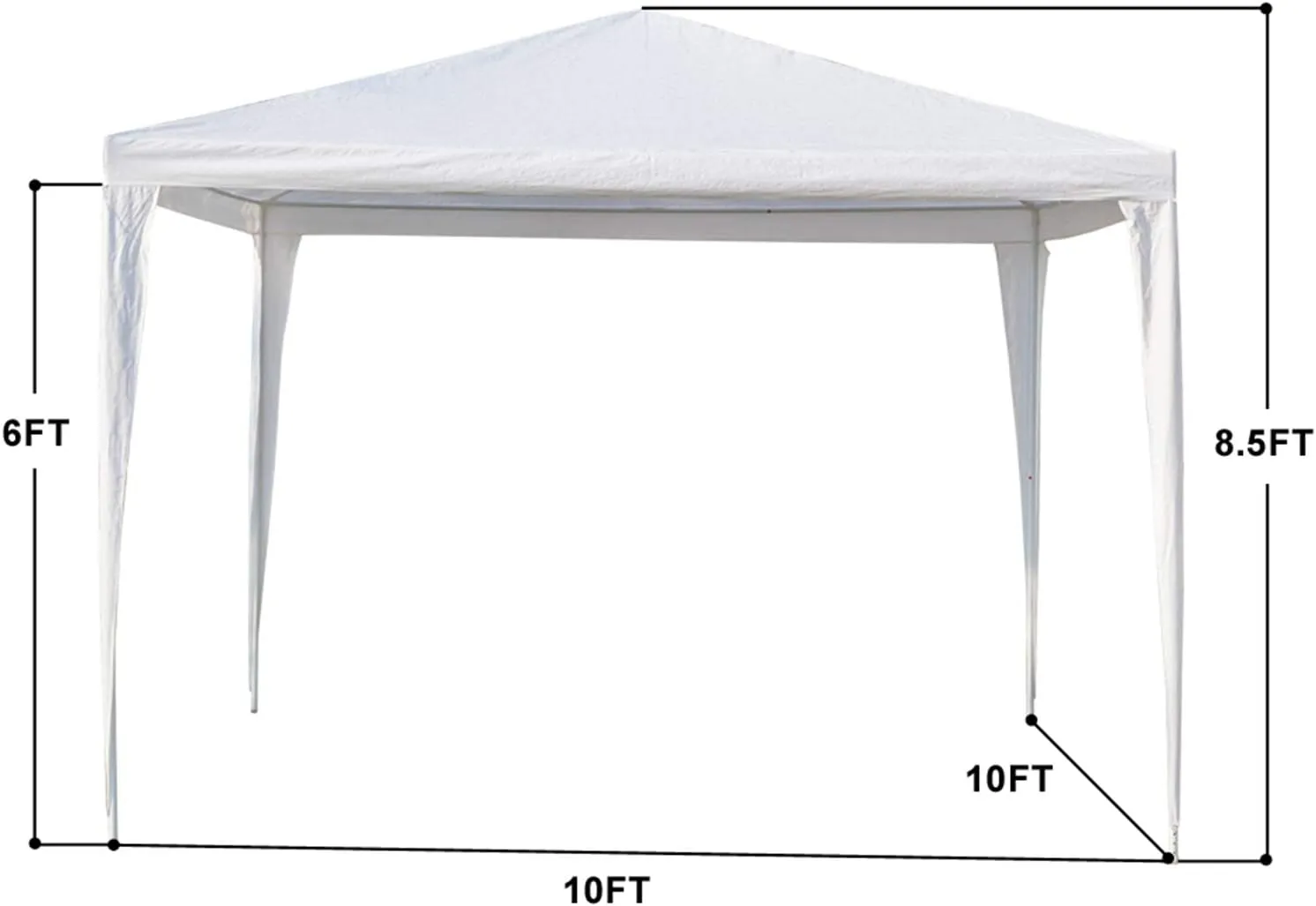 Waterproof Canopy,Waterproof Tent with Spiral Tubes,UV Block Sun Shade Canopy,Portable Instant Shade Tent,Hybrid Pop-Up Lightweight Base Leg (C)