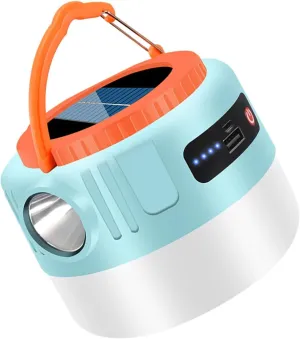 Waterproofs Solar Camping Hanging Light USB Rechargeable Outdoor Tent Lamp LED Emergencies Light with Remote Control