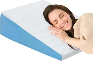 Wedge Pillow for Sleeping, 7.5" Bed Wedge After Surgery, Back Pain Relief, Memory Foam Pillow Triangle Incline Wedge for Back Support, Leg Elevation