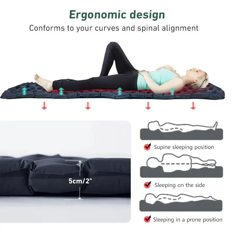 WEST TUNE Camping Sleeping Pad Ultralight Inflatable Mattress for Hiking
