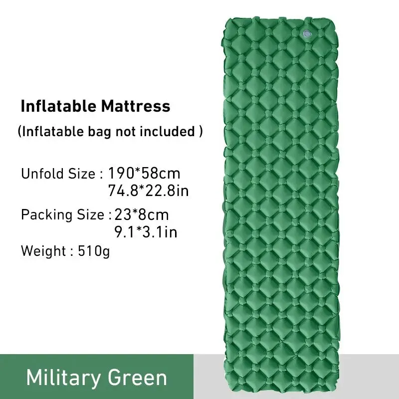 WEST TUNE Camping Sleeping Pad Ultralight Inflatable Mattress for Hiking