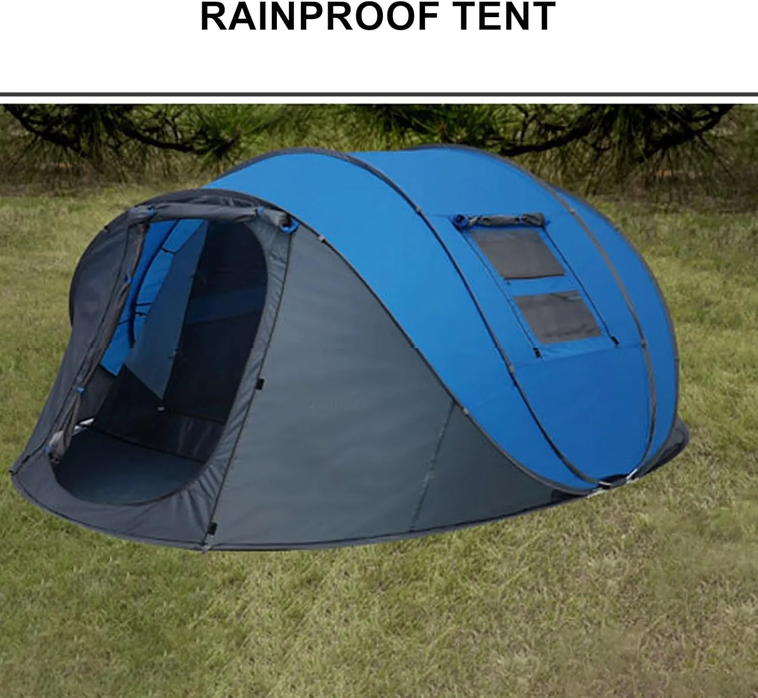 WHYATT 5-8 Person Pop up Tent, Tent Waterproof, Double Layer, Instant Tents for Camping, Hiking & Traveling, Portable Tent with Carry Bag