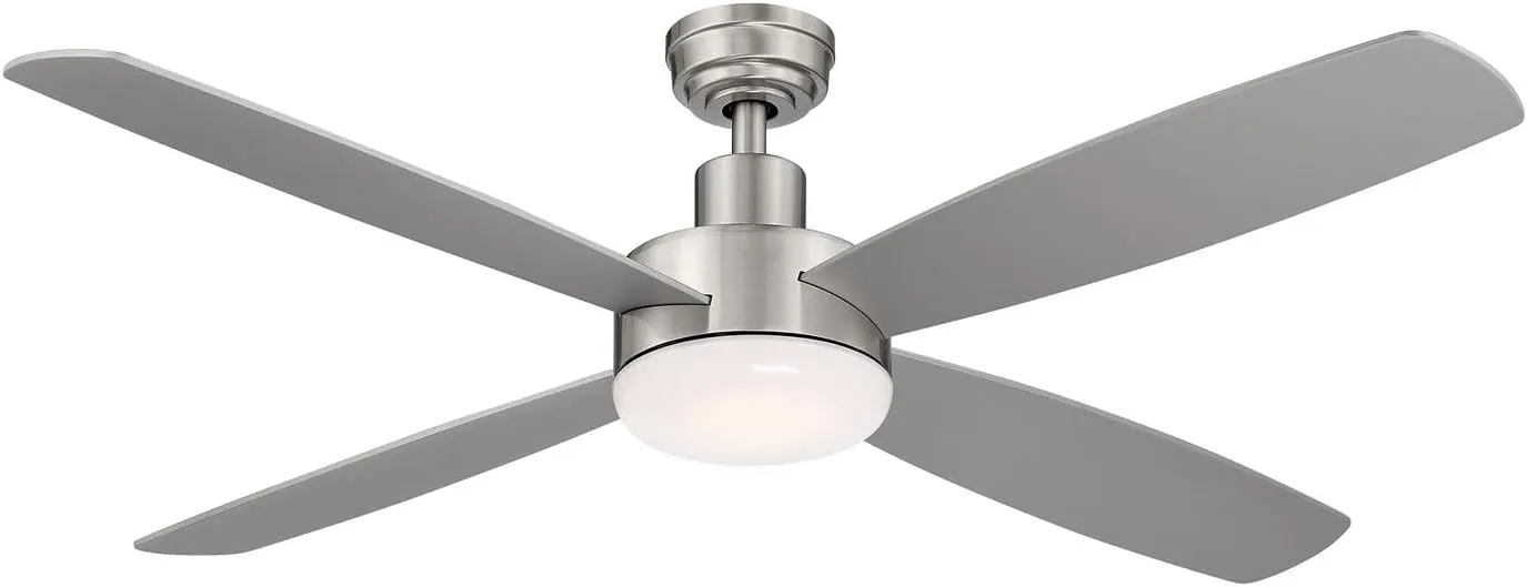 Wind River WR1603SS Aeris Job Fan 52" Ceiling Fan with LED Light and Wall Control, Stainless Steel