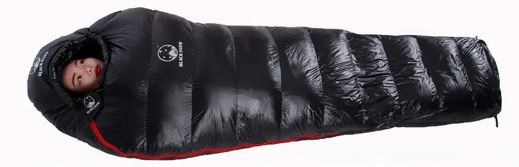 Winter Outdoor Camping Mummies Soft Goose Down Sleeping Bag Ultra Light Warm Stitching Double Sleeping Bag