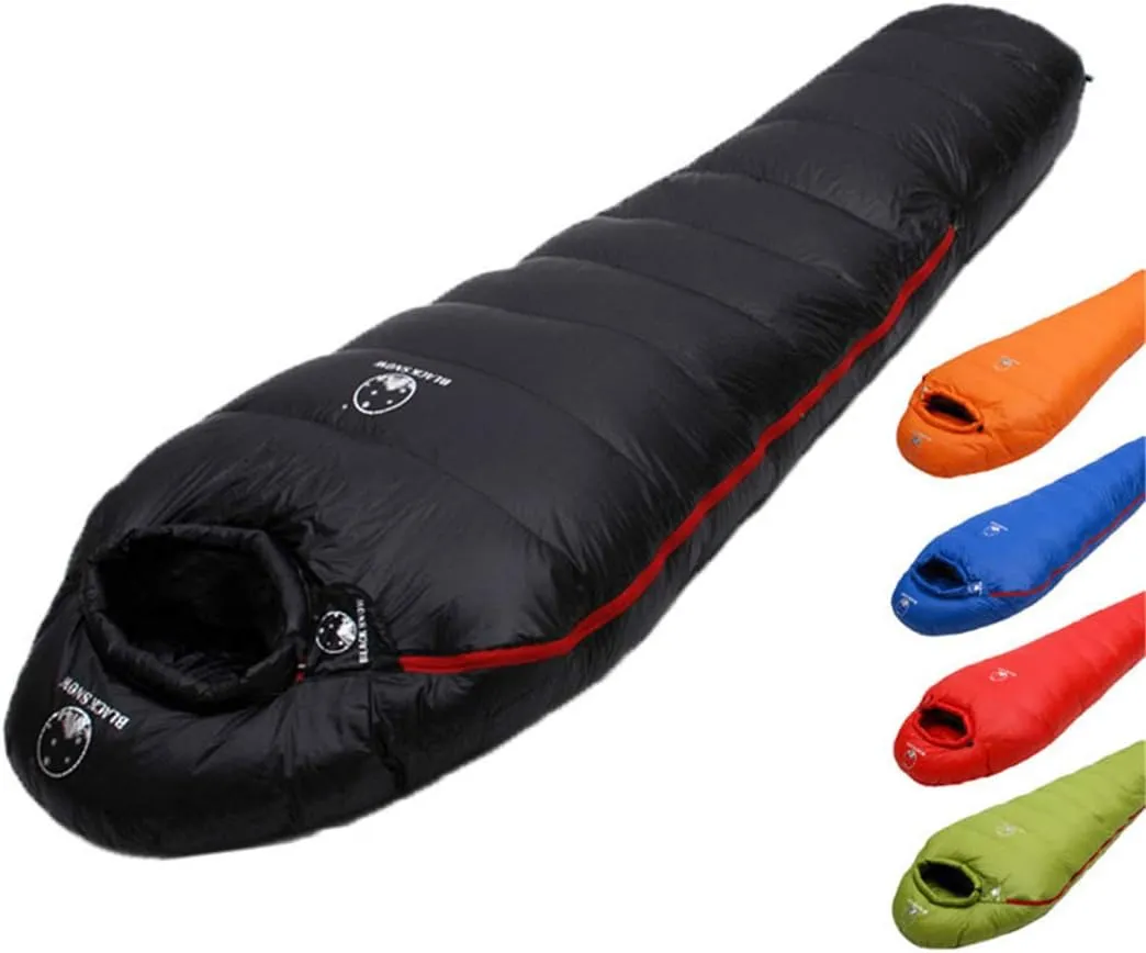 Winter Outdoor Camping Mummies Soft Goose Down Sleeping Bag Ultra Light Warm Stitching Double Sleeping Bag