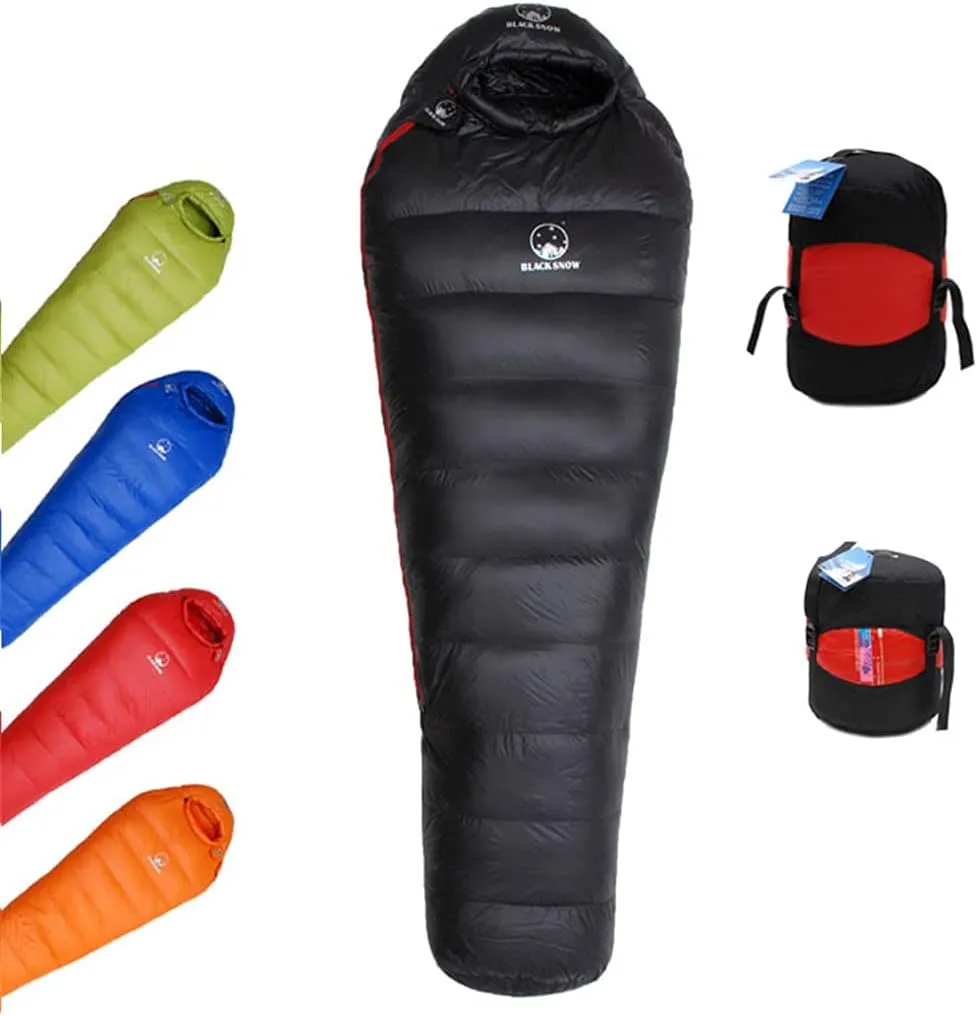 Winter Outdoor Camping Mummies Soft Goose Down Sleeping Bag Ultra Light Warm Stitching Double Sleeping Bag