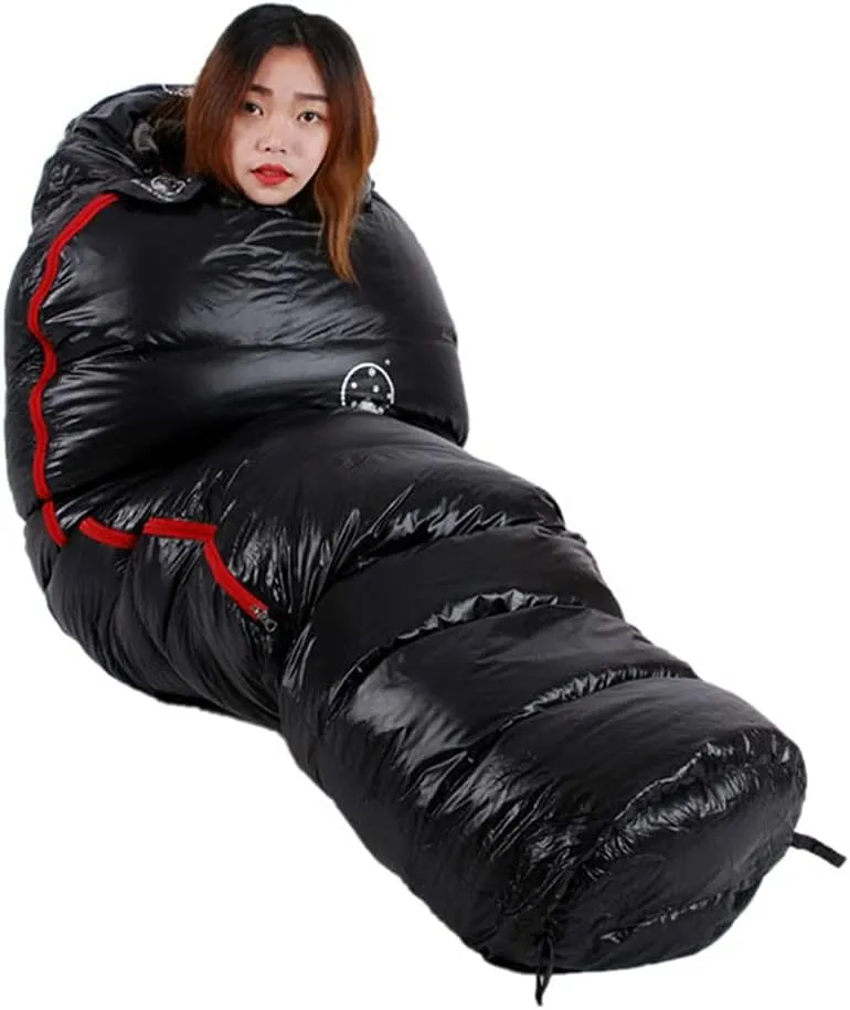 Winter Outdoor Camping Mummies Soft Goose Down Sleeping Bag Ultra Light Warm Stitching Double Sleeping Bag