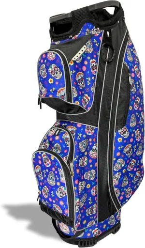 Women’s Golf Cart Bag – Taboo Fashions Resort Collection Lightweight 14-Way Ladies Bag with Cooler, Rain Hood, 7 Zippered Pockets, Tee Holder & More