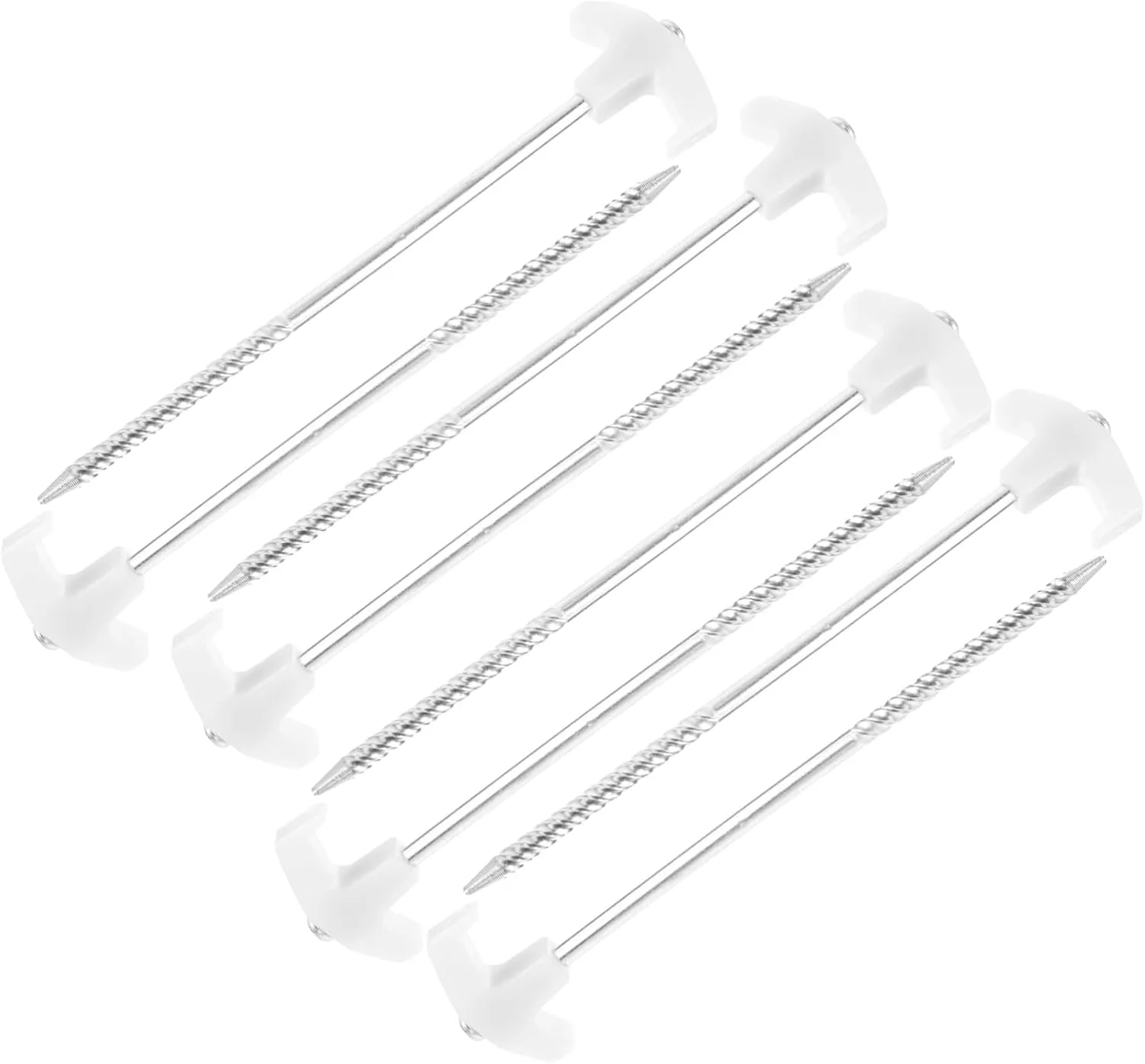 YARNOW 8pcs Tent Stakes Heavy Duty Metal Ground Stakes for Camping Tarp Canopy Strong Stable Lightweight Portable Easy to Store