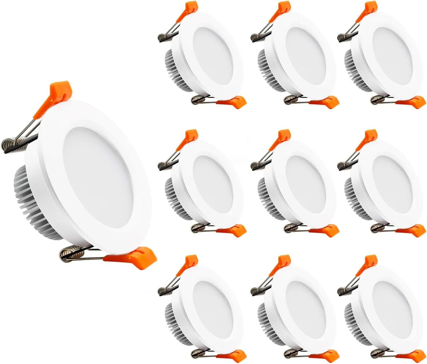 YGS-Tech 2 Inch LED Recessed Lighting, Dimmable Downlight 3W(35W Halogen Equivalent), CRI80, 4000K Natural White Ceiling Light with LED Driver (10 Pack)